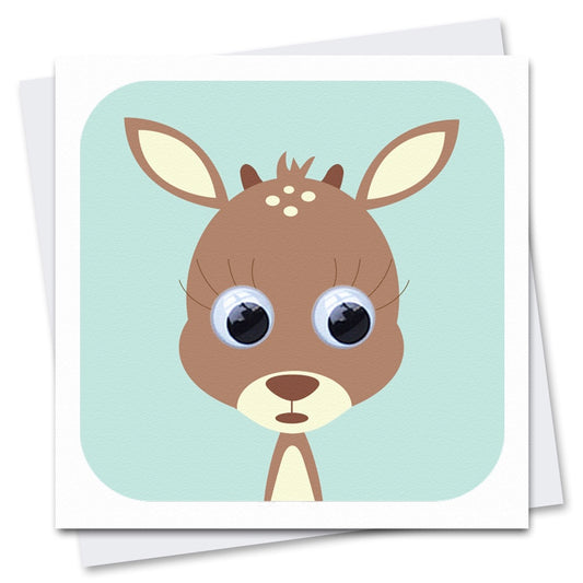 Greeting Card Googly Eyes Deirdre Deer