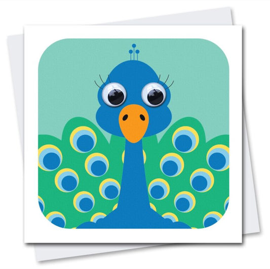 Greeting Card Googly Eyes Pru Peacock