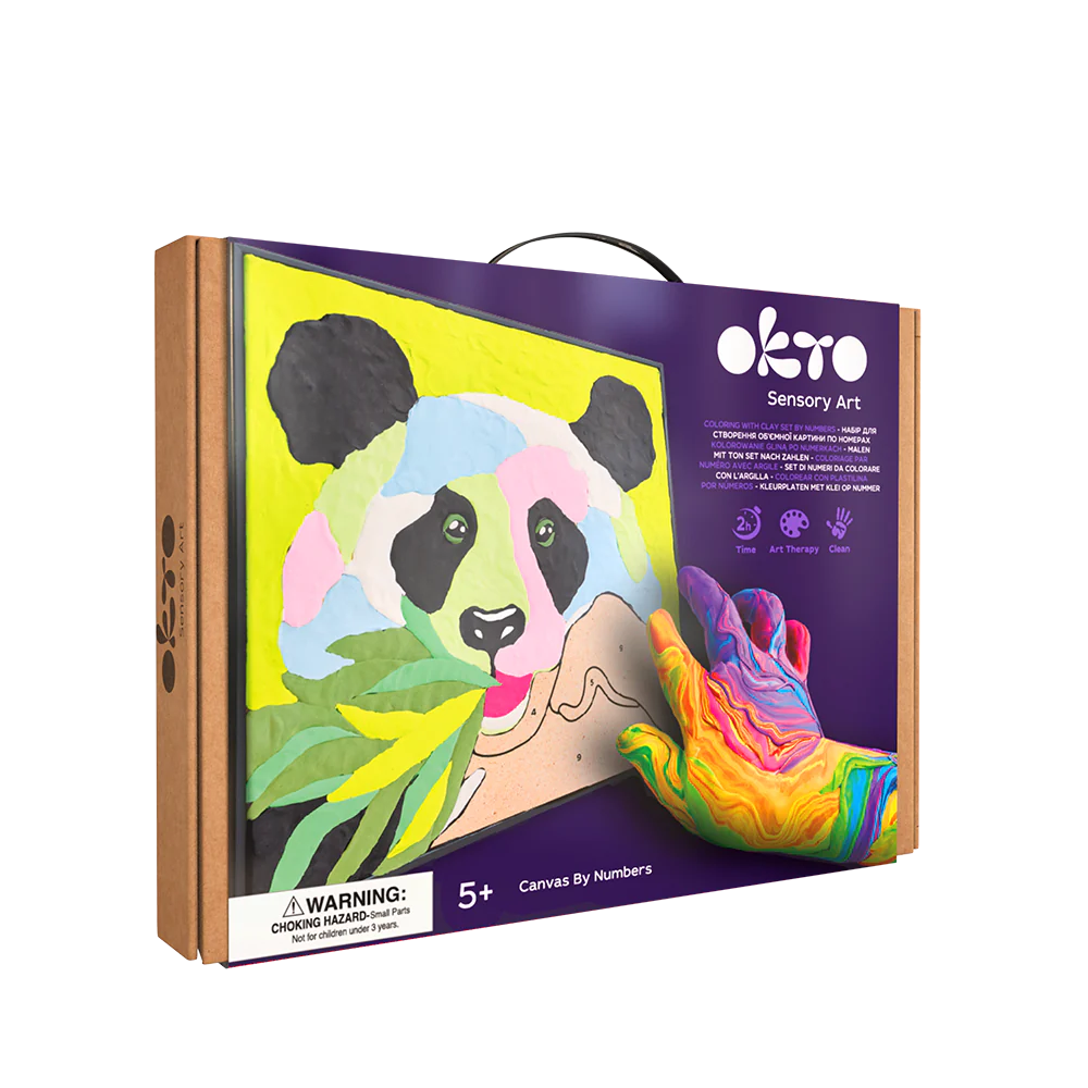 Okto Sensory Art Paint by Numbers with Clay Panda