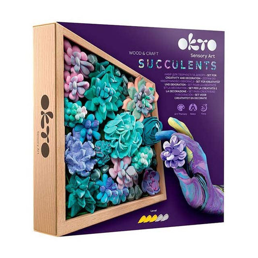 Okto Sensory Art Wood and Craft Succulents Tenderness