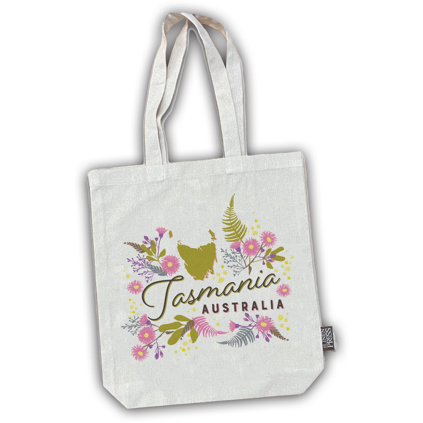 The Linen Press Tasmania Cotton Tote Bag Floral