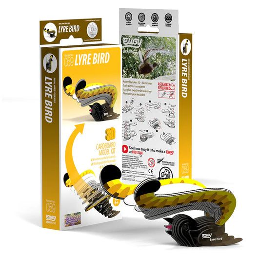 Eugy 3D Cardboard Model Kit Lyre Bird