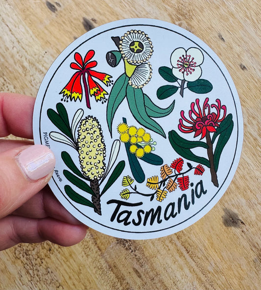 Pigment By Monica Reeve Die Cut Magnet Tasmanian Wildflowers