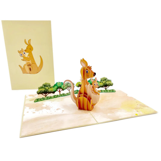 Pop Up Greeting Card Kangaroo And Joey