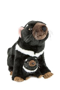 Plush Tasmanian Devil Mum and Baby Ebony And Zippy 28cm