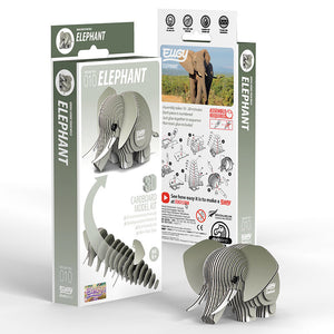 Eugy 3D Cardboard Model Kit Elephant