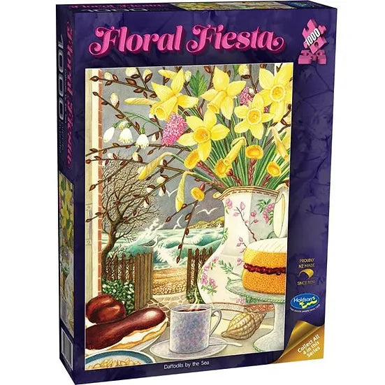 Holdson Floral Fiesta 1000pc Jigsaw Puzzle Daffodils By the Sea