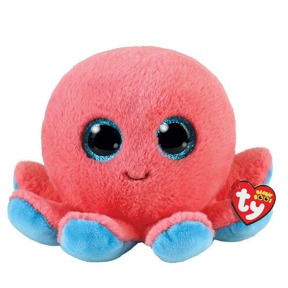 Ty Beanie Boos Sheldon Coral Pink Octopus