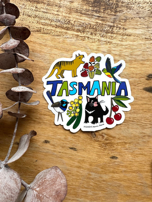 Pigment by Monica Reeve Die Cut Sticker Tasmania