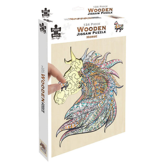 Puzzle Master 124pc Jigsaw Puzzle Wooden Horse