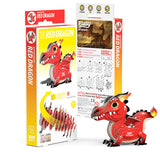 Eugy 3D Cardboard Model Kit Red Dragon