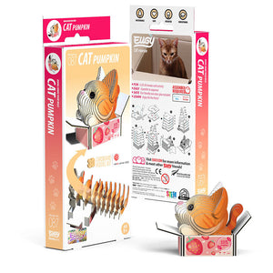 Eugy 3D Cardboard Model Kit Cat Pumpkin