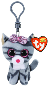 Ty Beanie Boos Kiki Grey Cat Clip