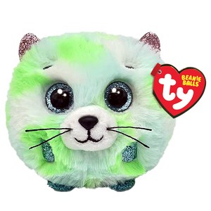 Ty Beanie Balls Evie Green Cat