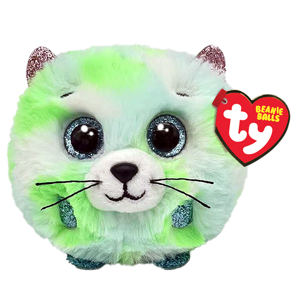 Ty Beanie Balls Evie Green Cat