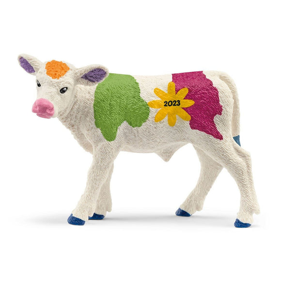 Schleich Cow Figurine Limited Edition Colourful Spring Calf