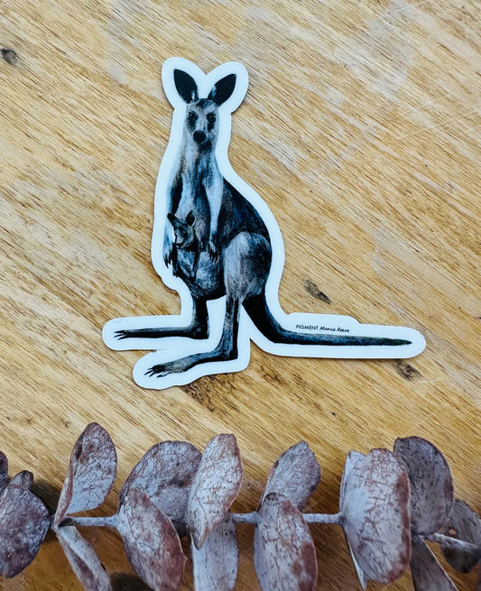 Pigment by Monica Reeve Die Cut Sticker Forester Kangaroo