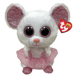 Ty Beanie Boos Nina Regular White Ballerina Mouse