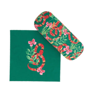 Annabel Trends Glasses Case And Cleaning Cloth Jungle Snake