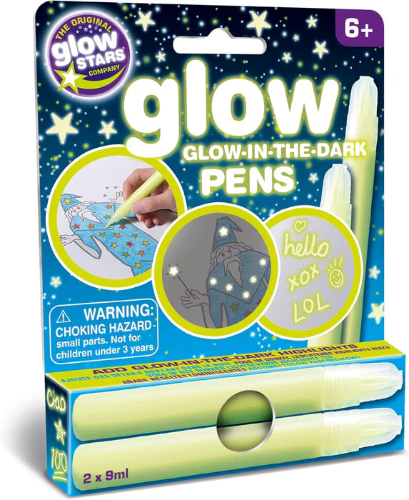 Brainstorm Glow Creations Glow In The Dark Paint Pens 2pk