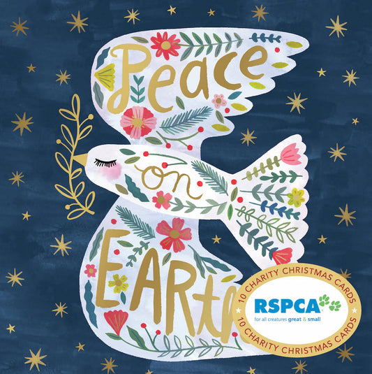 Charity Christmas Card 2025 10pk RSPCA Peace On Earth