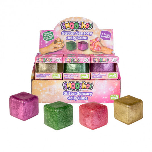 Smooshos Glittery Sensory Jelly Cube