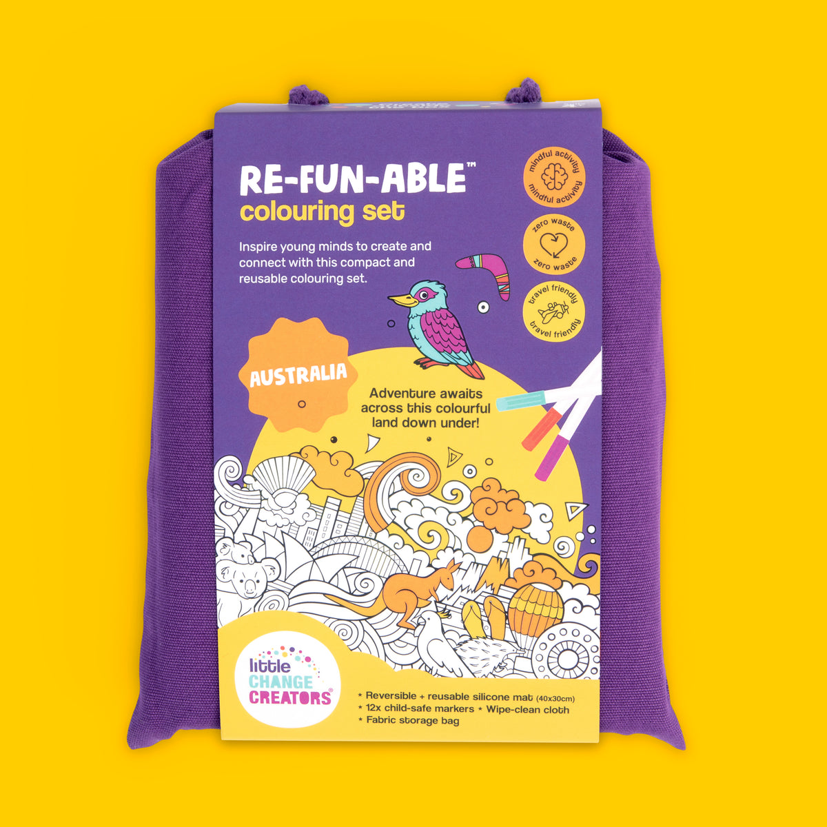 Reusable Coloring Items Re-Fun-able Reusable Colouring Set Australia – Plato's Wonder. Create ...