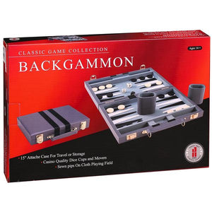 Backgammon Classic 15 inch Vinyl Stiched Classic Game