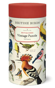 Cavallini Vintage in Tube 1000pc Jigsaw Puzzle British Birds