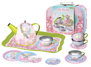 Tin Tea Set with Fairy Design in Suitcase
