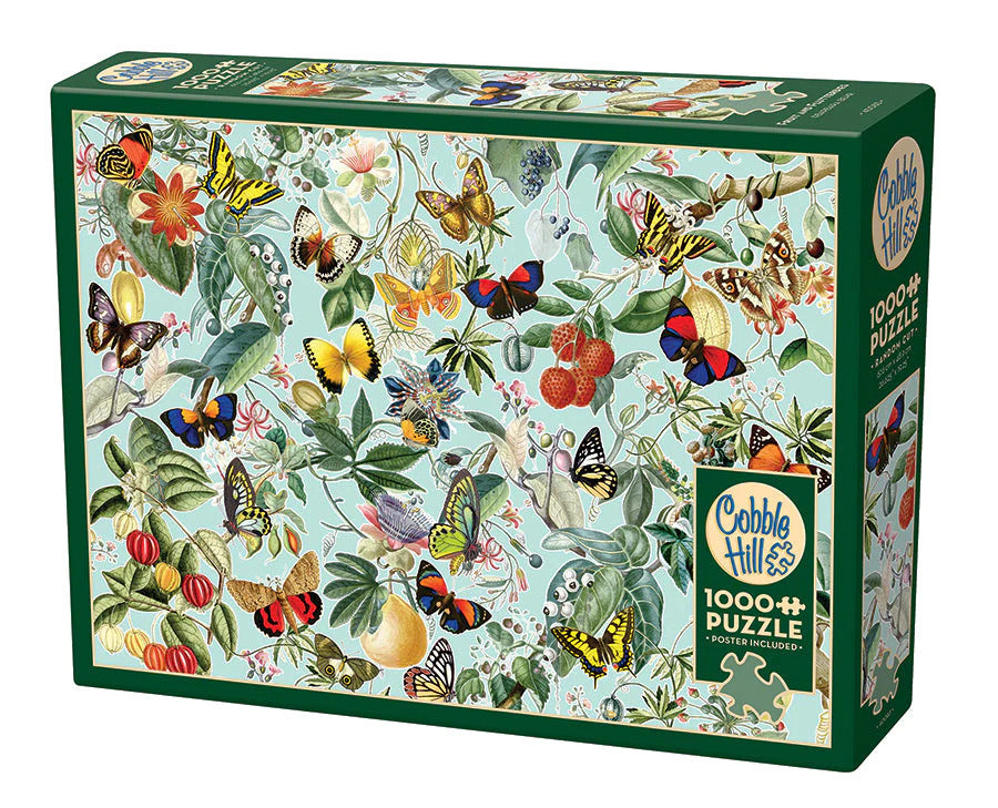 Cobble Hill 1000pc Jigsaw Puzzle Fruit and Flutterbies