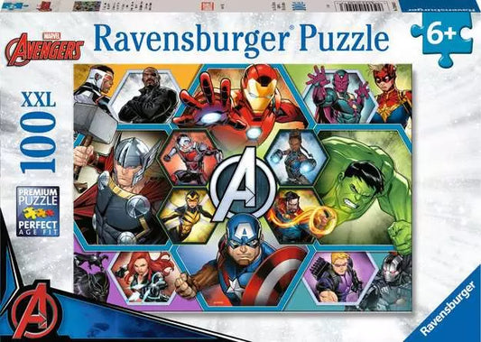 Ravensburger 100pc Jigsaw Puzzle XXL Marvel Avengers Earth's Mightiest Heroes