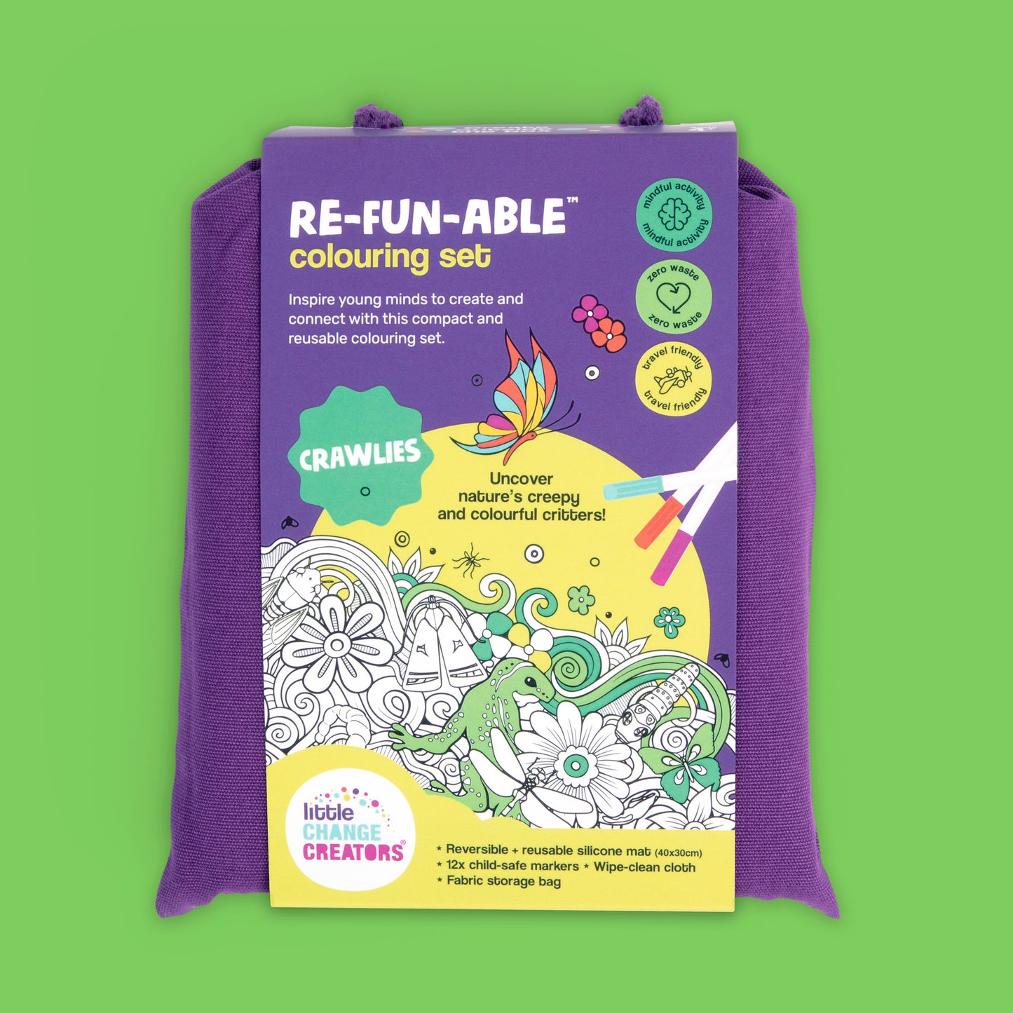 Re-Fun-able Reusable Colouring Set Crawlies