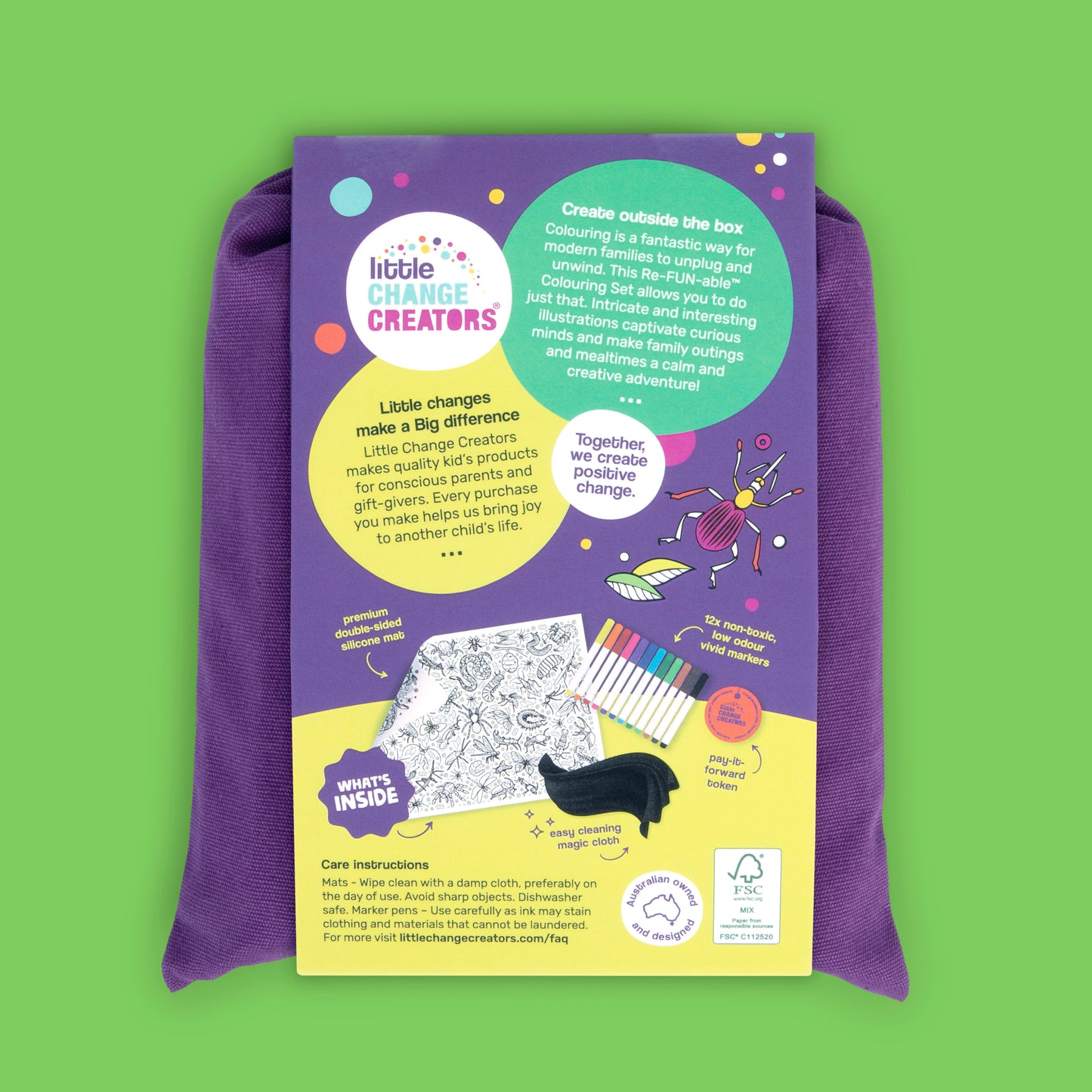 Re-Fun-able Reusable Colouring Set Crawlies