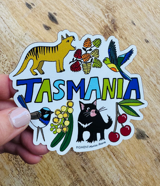 Pigment by Monica Reeve Die Cut Magnet Tasmania