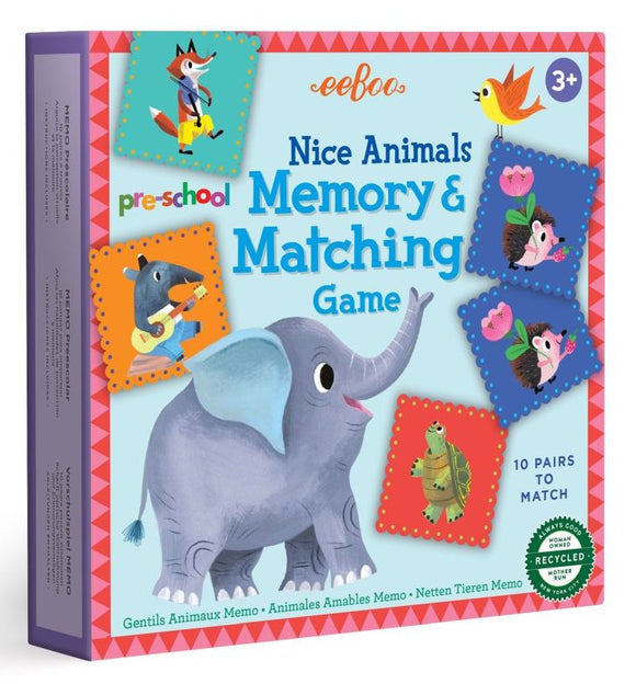 eeBoo Memory & Matching Game Nice Animals