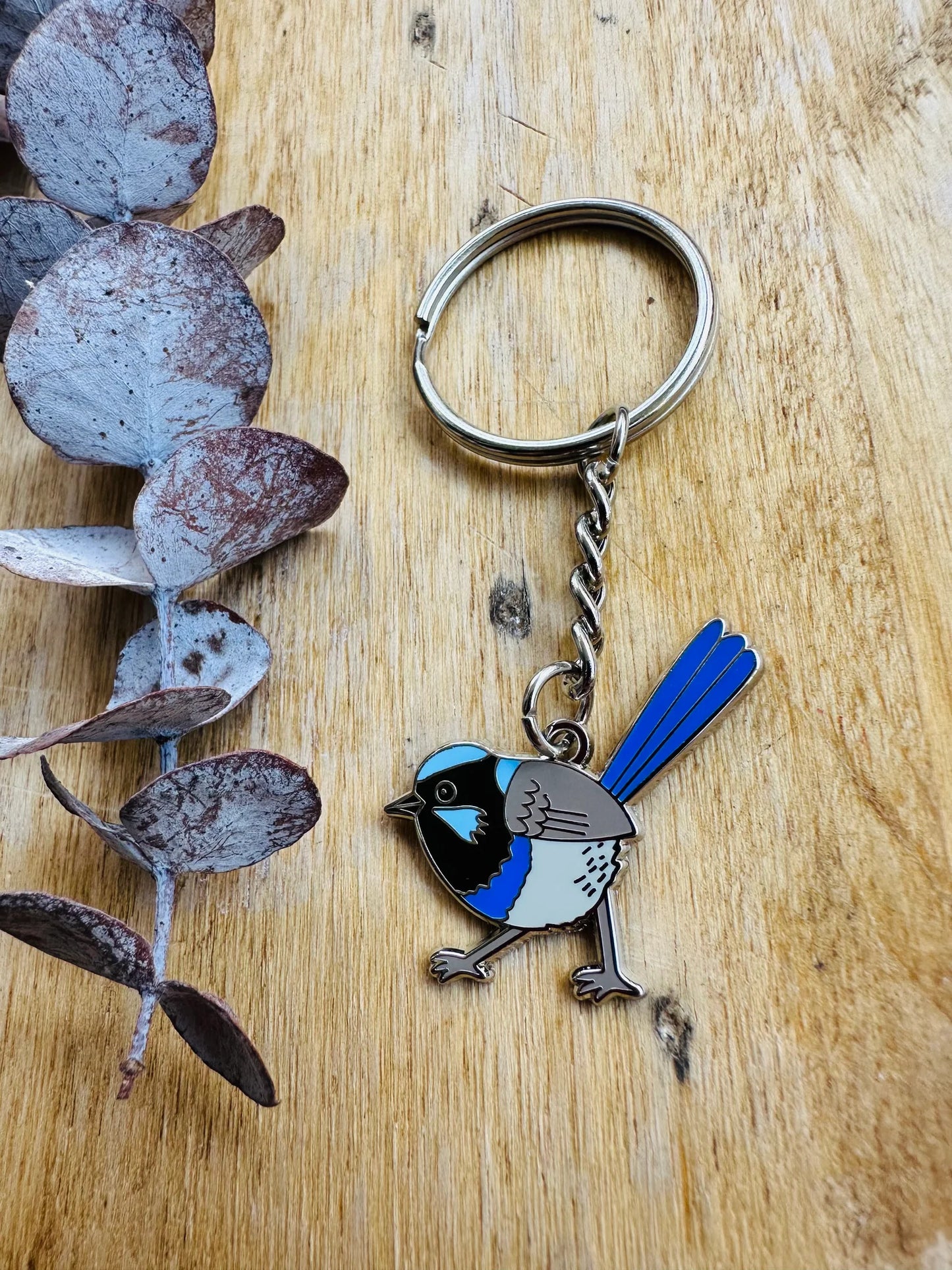 Pigment By Monica Reeve Enamel Keyring Fairy Wren