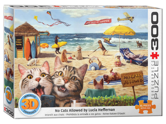 Eurographics 300pc XL Jigsaw Puzzle No Cats Allowed by Lucia Heffernan