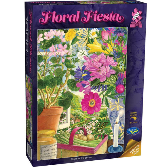 Holdson Floral Fiesta 1000pc Jigsaw Puzzle Celebrate the Season