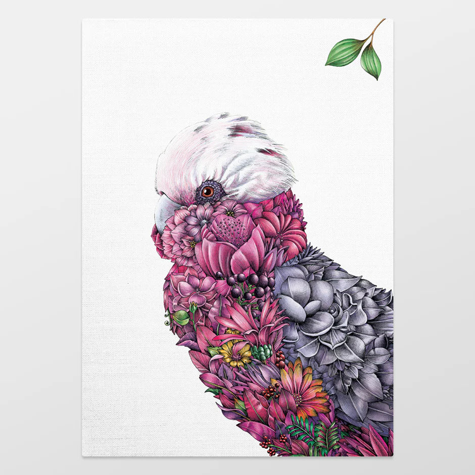 Marini Ferlazzo Organic Cotton Tea Towel Galah Bushwalk