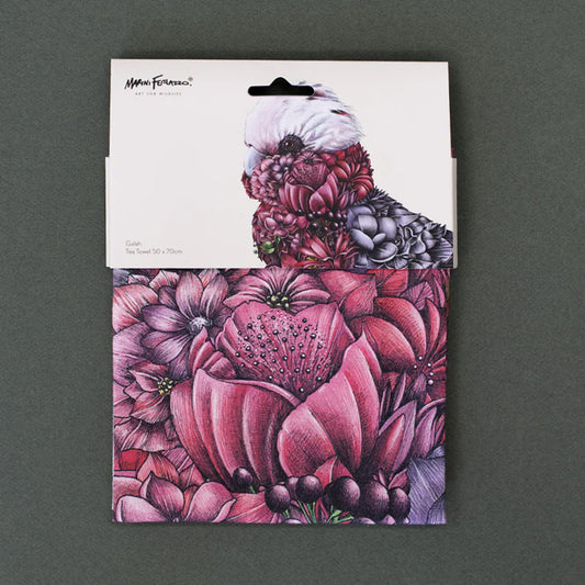 Marini Ferlazzo Organic Cotton Tea Towel Galah Bushwalk