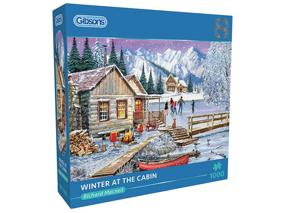 Gibsons 1000pc Jigsaw Puzzle Winter at the Cabin