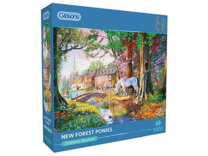 Gibsons 1000pc Jigsaw Puzzle New Forest Ponies