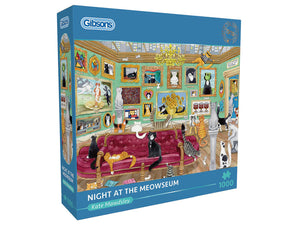 Gibsons 1000pc Jigsaw Puzzle Night at the Meowseum