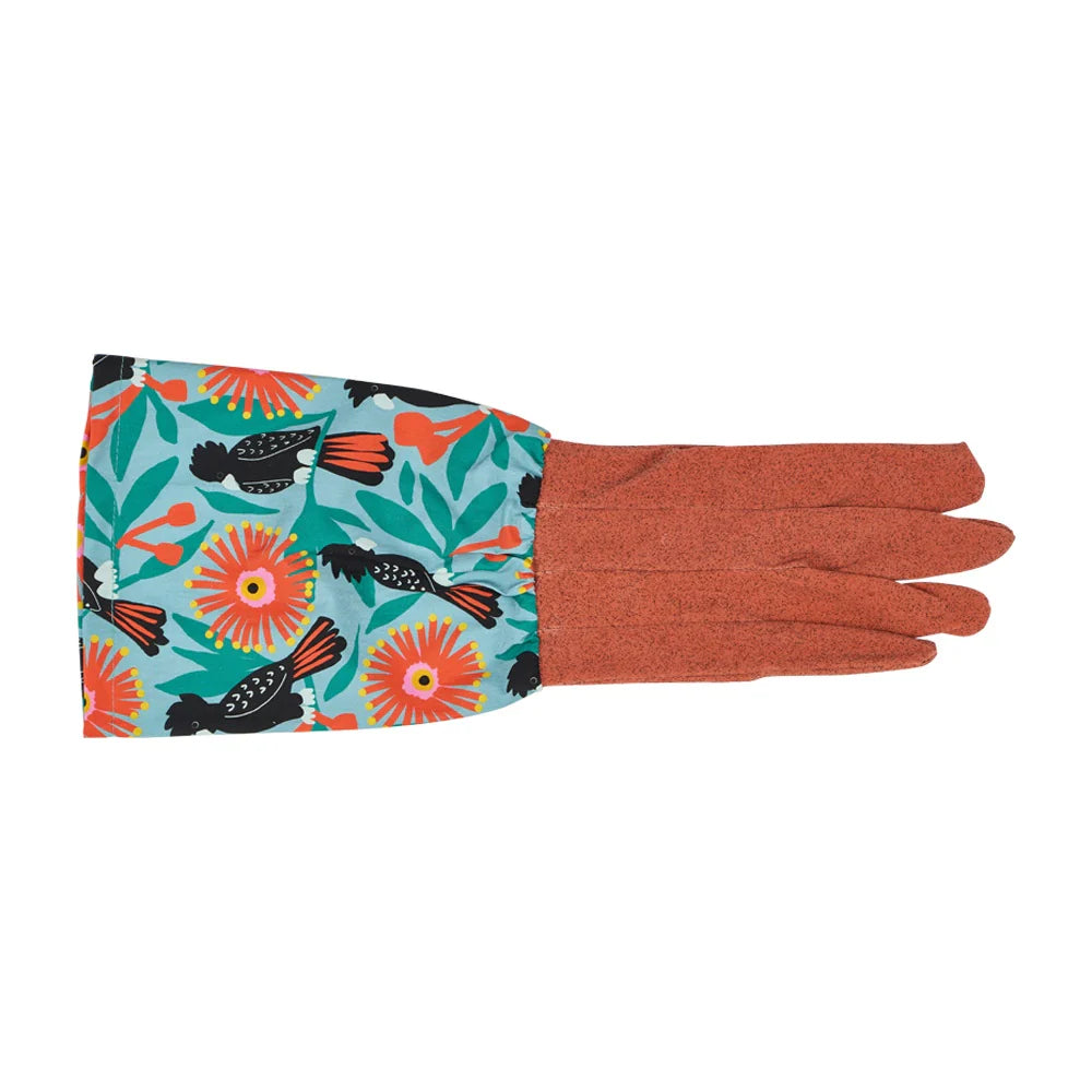 Annabel Trend Long Sleeve Garden Gloves Black Cockatoos