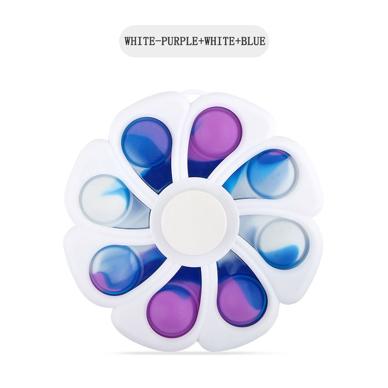 Fidget Spinner With 8 Poppers - Multicoloured