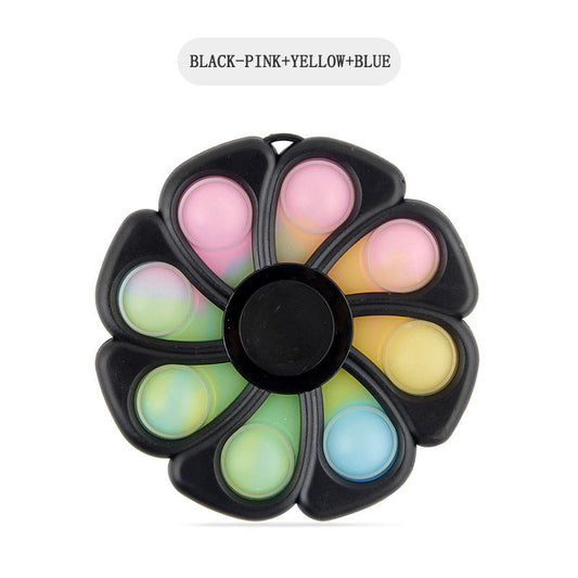Fidget Spinner With 8 Poppers - Multicoloured