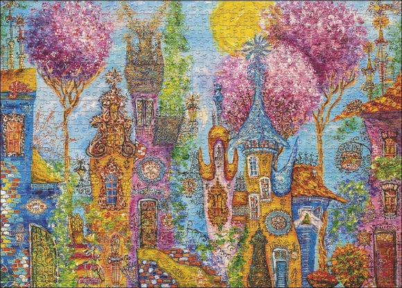 Heye 1000pc Jigsaw Puzzle Charming Village Pink Trees