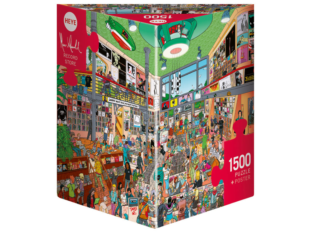 Heye Triangular 1500pc Jigsaw Puzzle Record Store