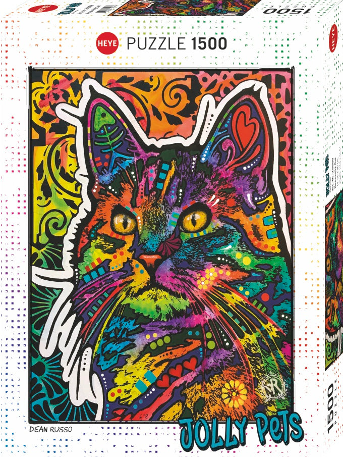 Heye Jolly Pets 1500pc Jigsaw Puzzle Necessity Cat by Dean Russo